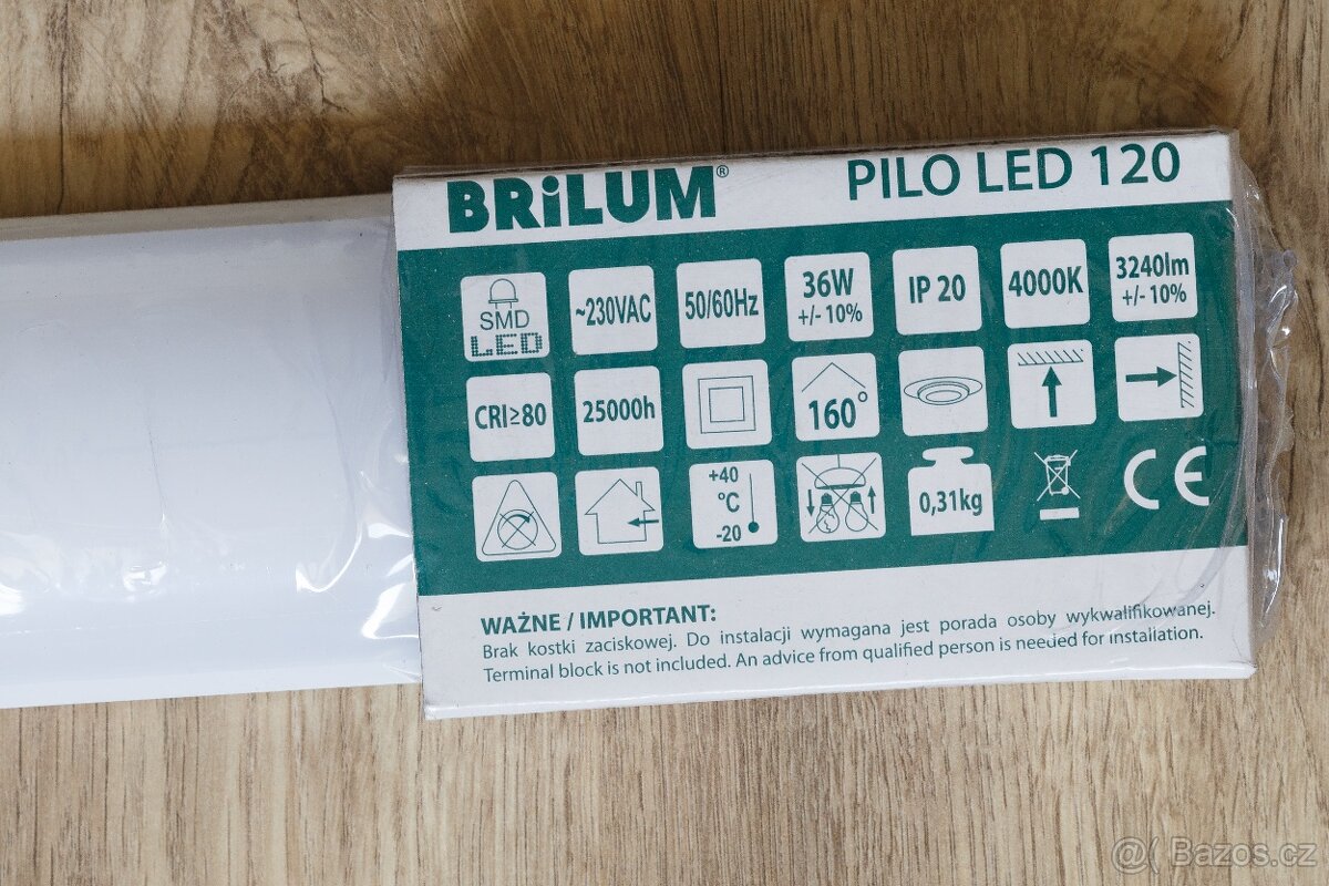 Podlinkové LED svítidlo Brilum, 120 cm, 36W