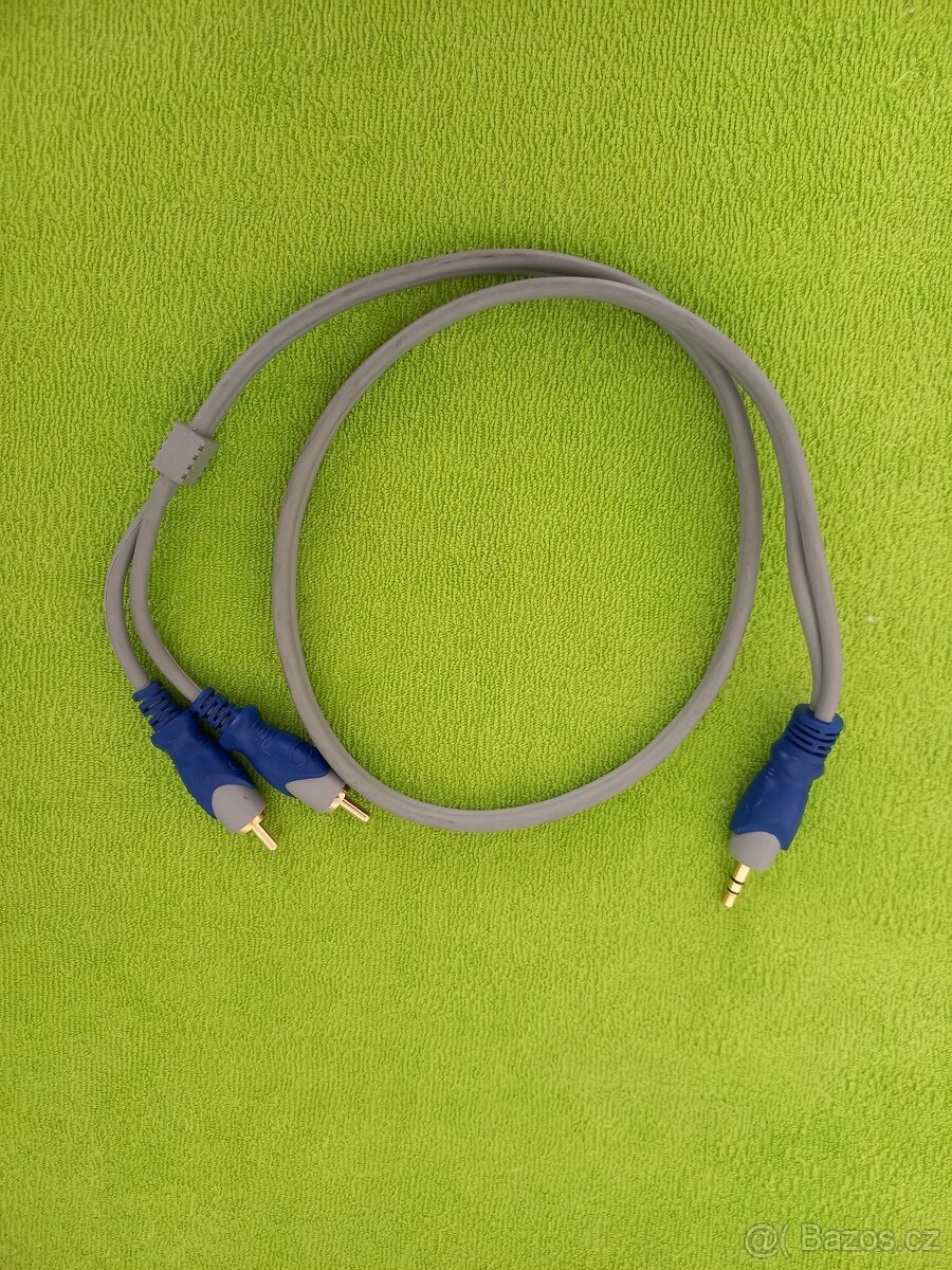 Kabel HQ jack 3,5/2x RCA - délka 0,75m