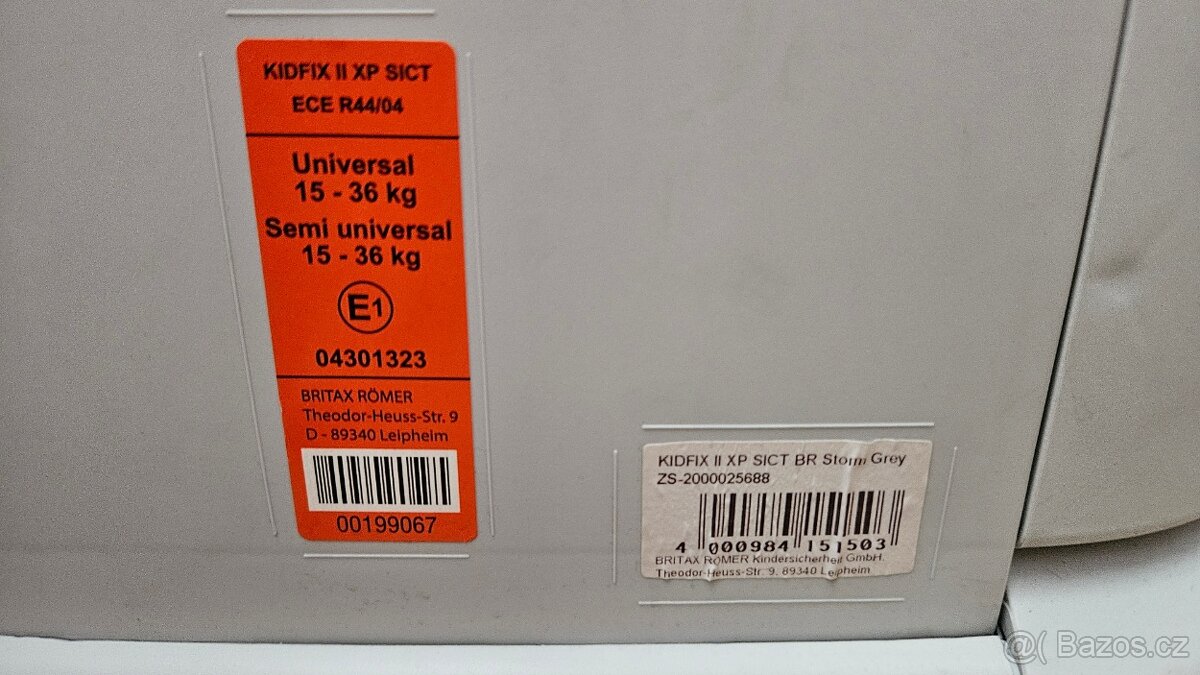 Dětská sedačka Britax Romer Kidfix II XP SICT BR - šedá