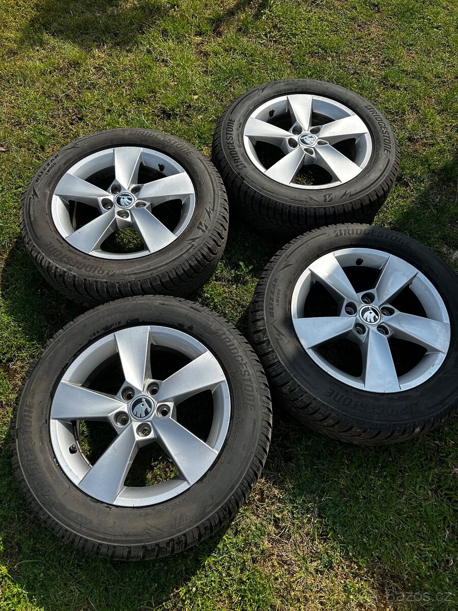 Originál Škoda Fabia 15’’ 5,5Jx15 + zimní pneu 185/65R15