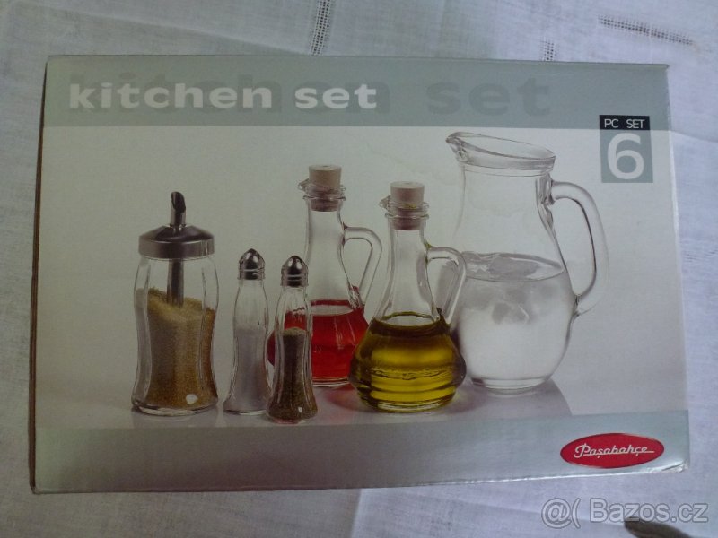 Skleněný kuchyňský set
