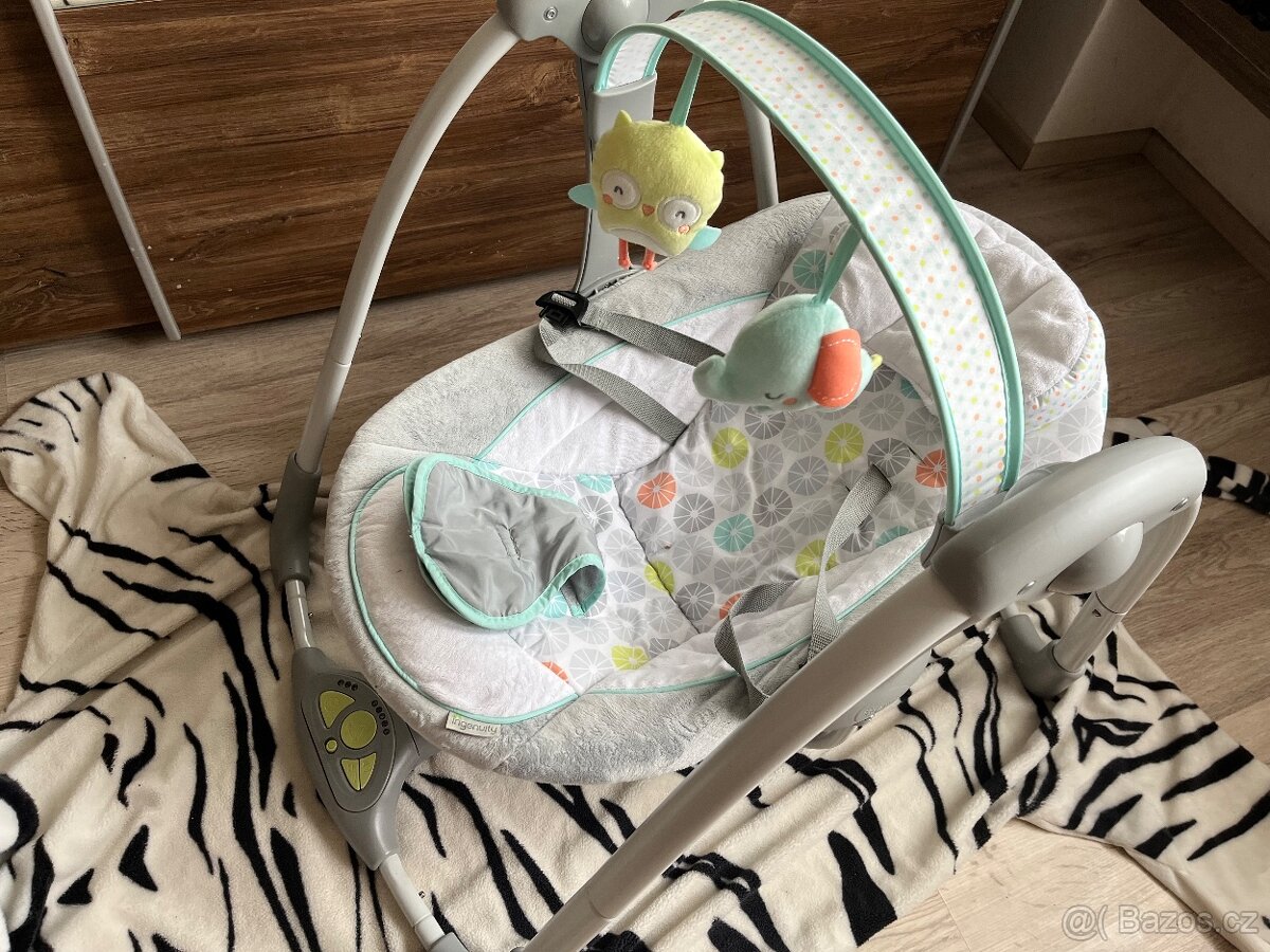 Ingenuity Přenosná houpačka Swing'n'Go Hugs & Hoots