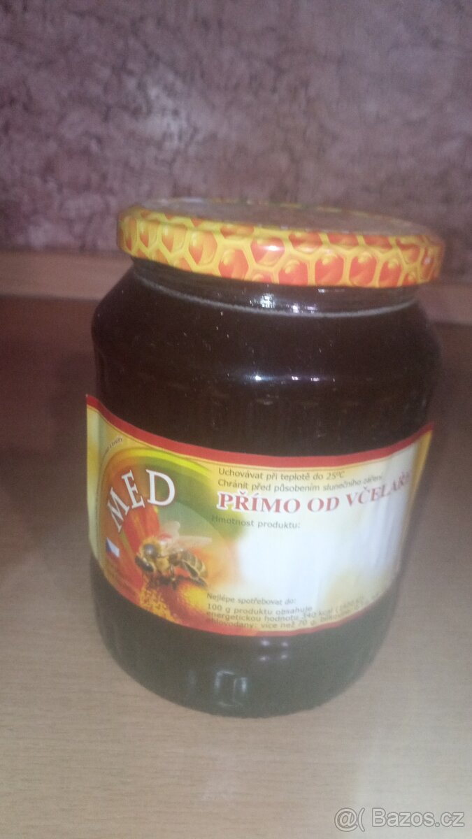 Včelí med 1kg 180kč.