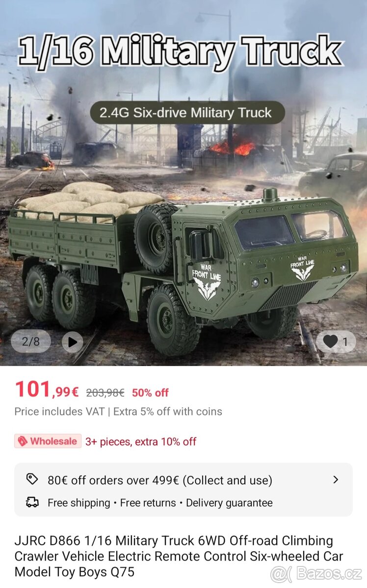 RC Military Truck 1/16 6WD 2,4G