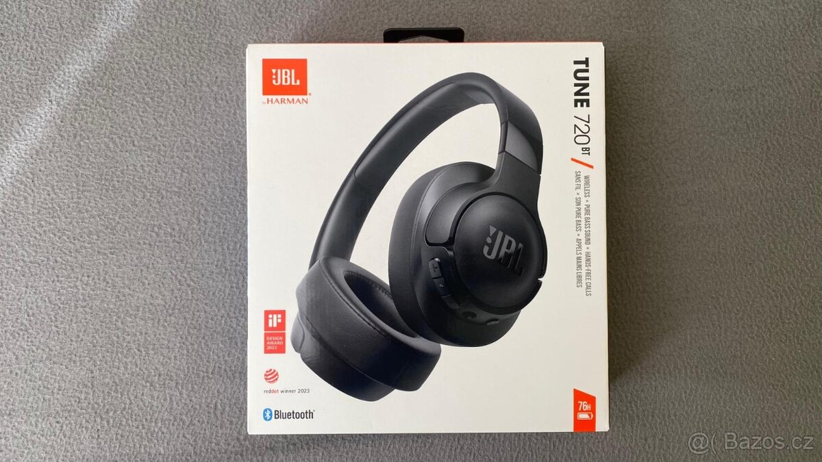 ✅ Nová bezdrátová sluchátka JBL Tune 720BT - Nerozbalená