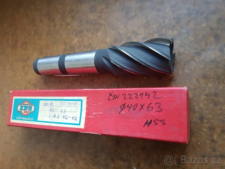 Stopkové frézy ČSN 222142-40x63