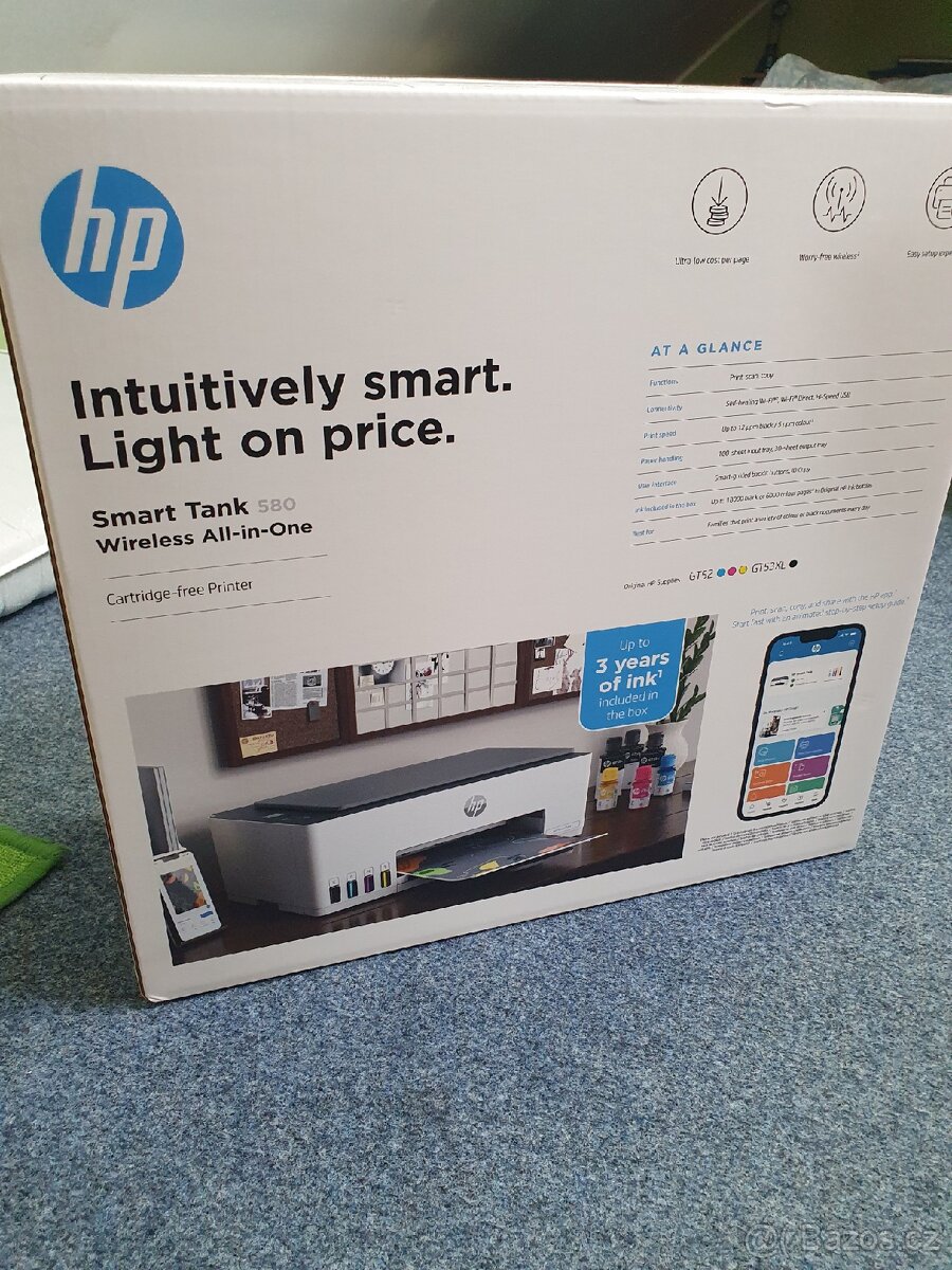 Nová Tiskárna HP Smart Tank Wireless 580 All-in-One