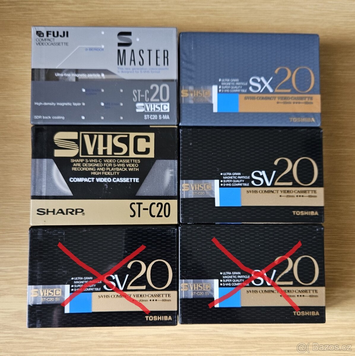 FUJI-SHARP-TOSHIBA Profi Japonské videokazety S-VHS-C