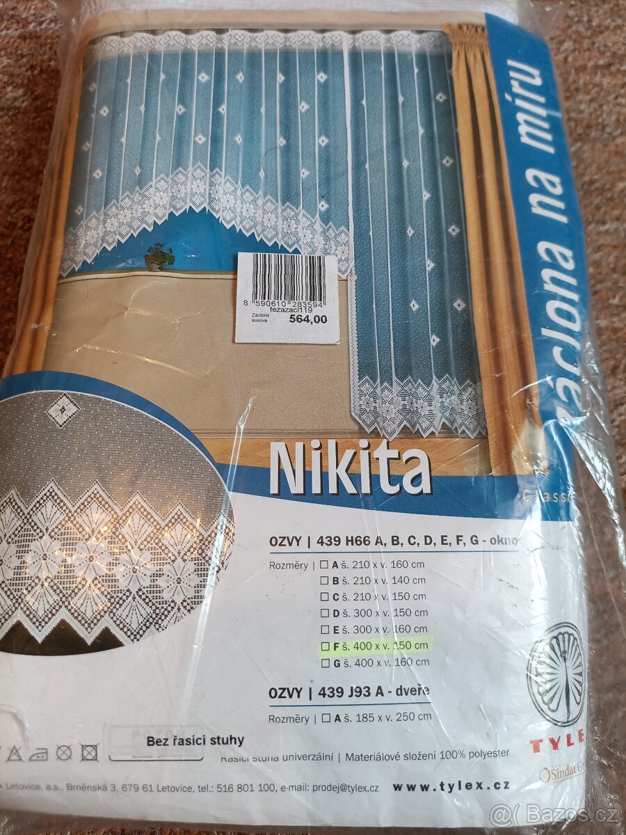 Záclona Nikita š.400 x 150cm česká výroba