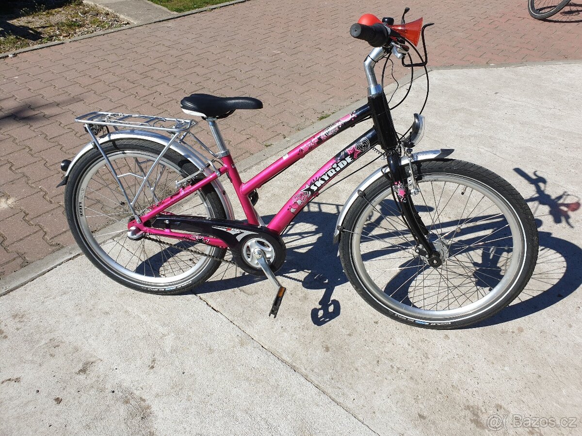 Prodám Dětské KOLO 24'' PUKY RŮOVÉ a MODRÉ JAK NOVÉ