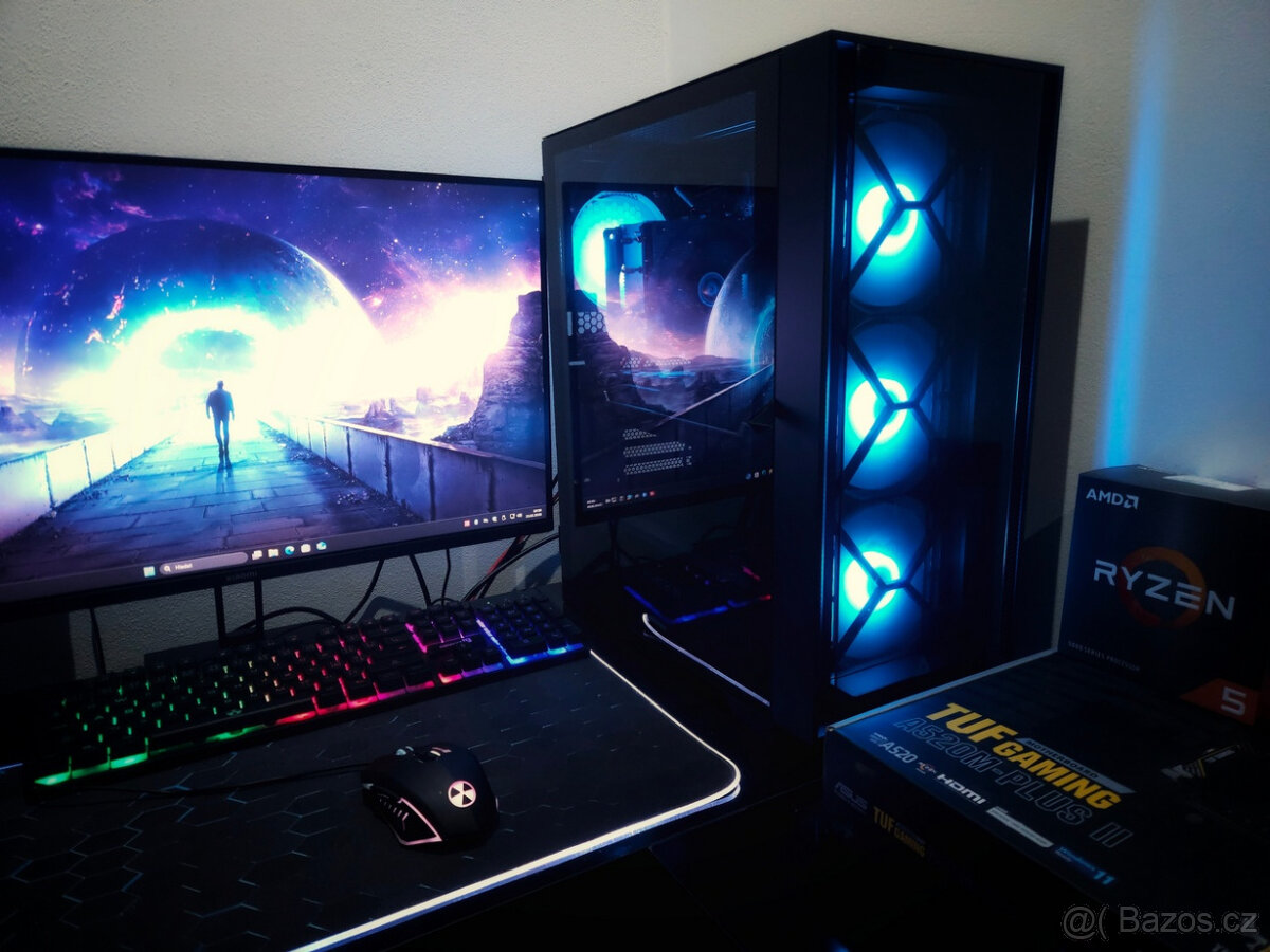🔥Herní PC Ryzen 5|RX6700XT|16GB|1TB NVME|WiFi+BT|ARGB