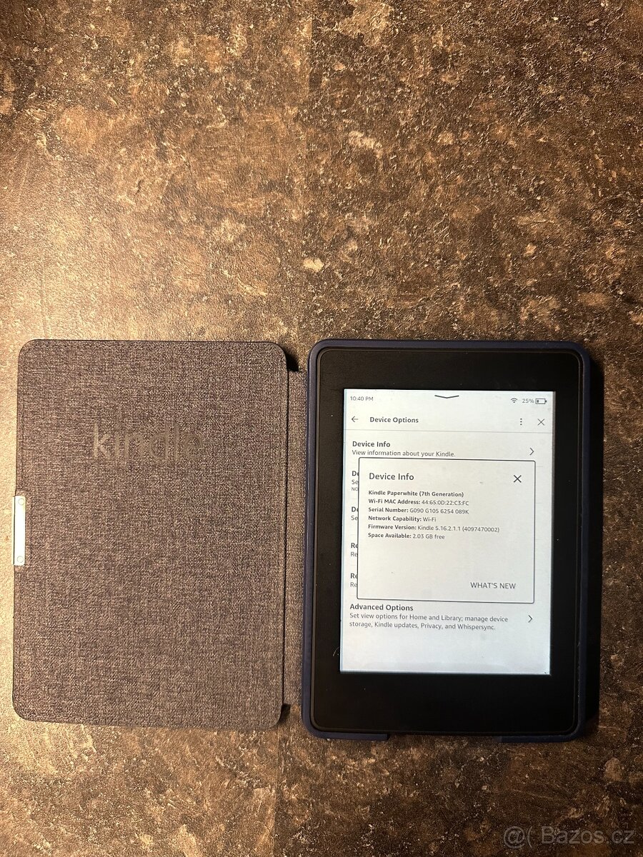 Čtečka knih Amazon Kindle 7. generace 4GB černá + obal 3