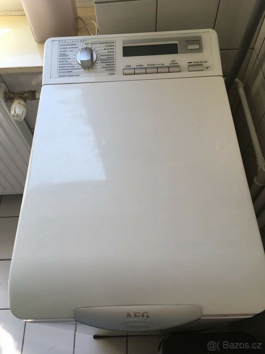 6kg A+ 40cm vrchem plněná AEG pračka VELKÝ DISPLAY