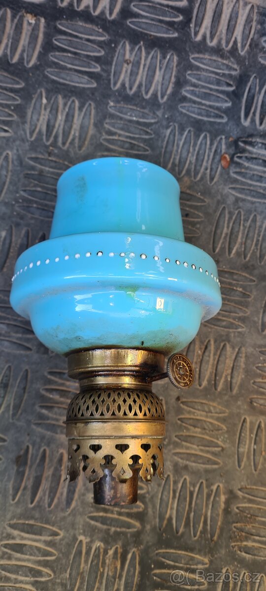 Porcelánový kahan svícen lampa petrolejova