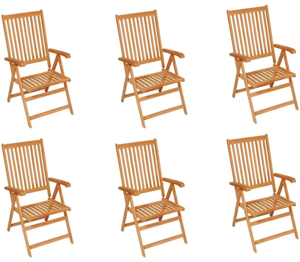 SHUMEE Křeslo zahradní královský, teak, 6 ks