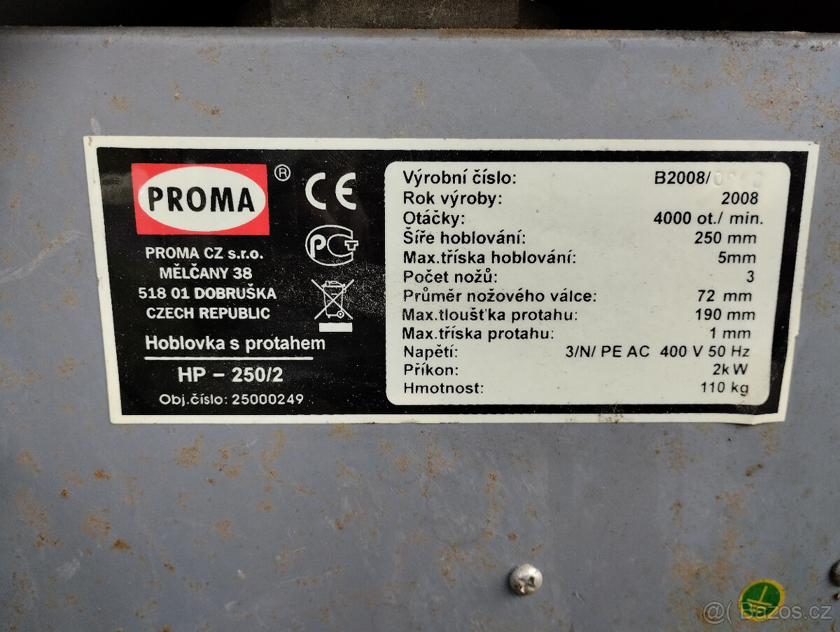 Hoblovka s protahem HP-250/2