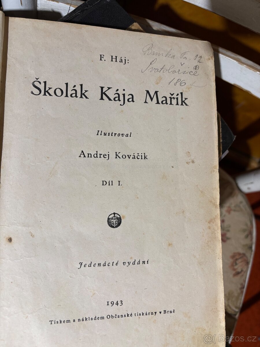 Školák Kaja Mařík kniha