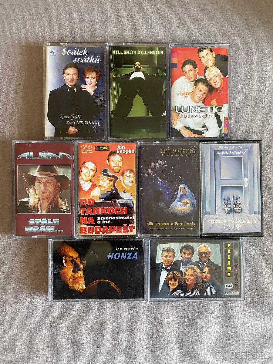 Mix rôznych kaziet spolu za 990kč