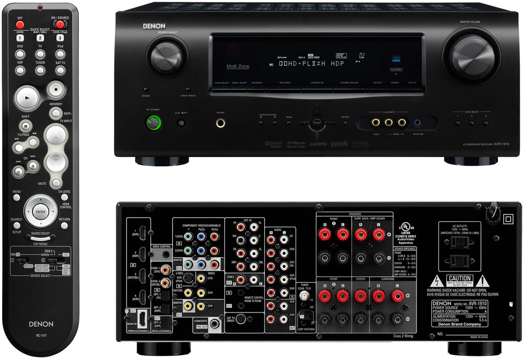 Denon AVR-1910 7.1 AV receiver HDMI, DO, kal.mic, náv., EISA