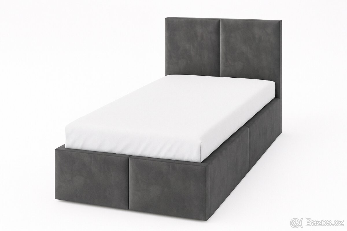 Čalouněná postel grafitová