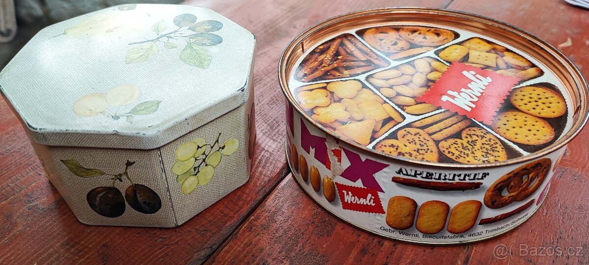 Prodám tyto dvě retro plechovky