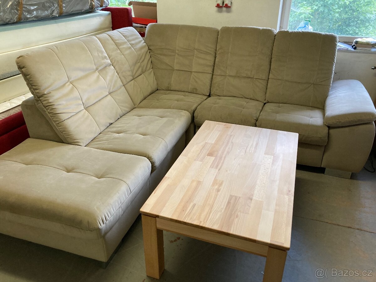 Rohová relaxační sedací souprava-Nová