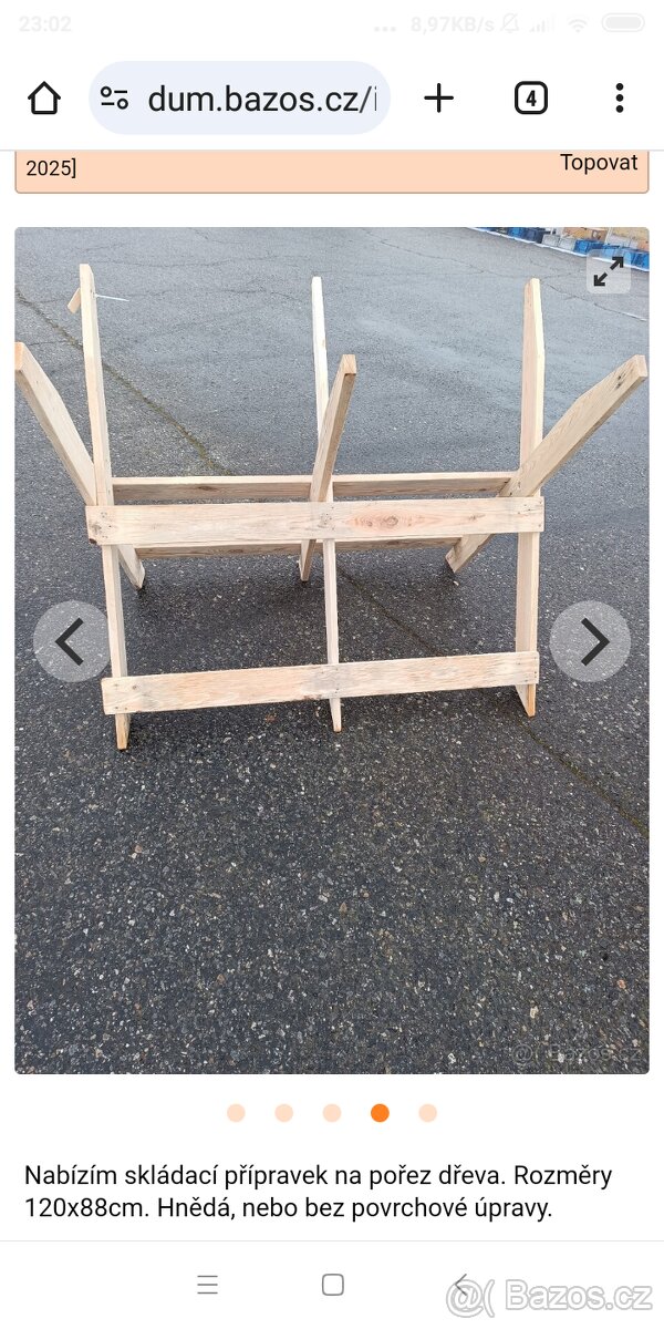 Kozu na řezání dřeva