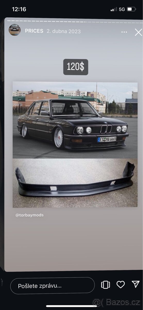 Koupím spoiler na Bmw E28