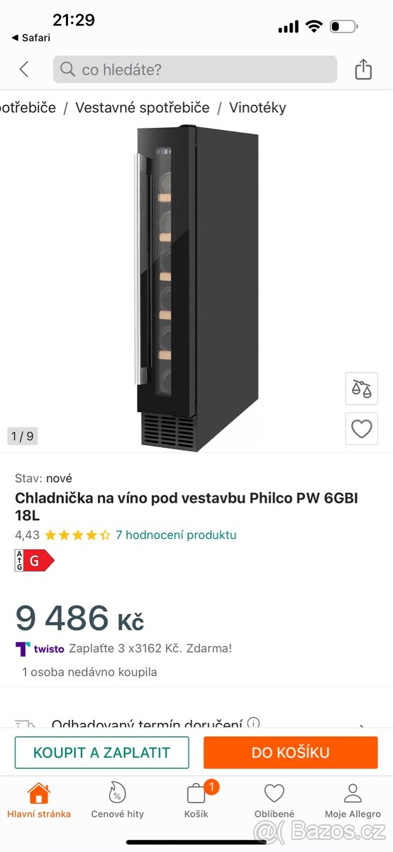 Nova vinotéka/6 lahvi/-50%/zaruka