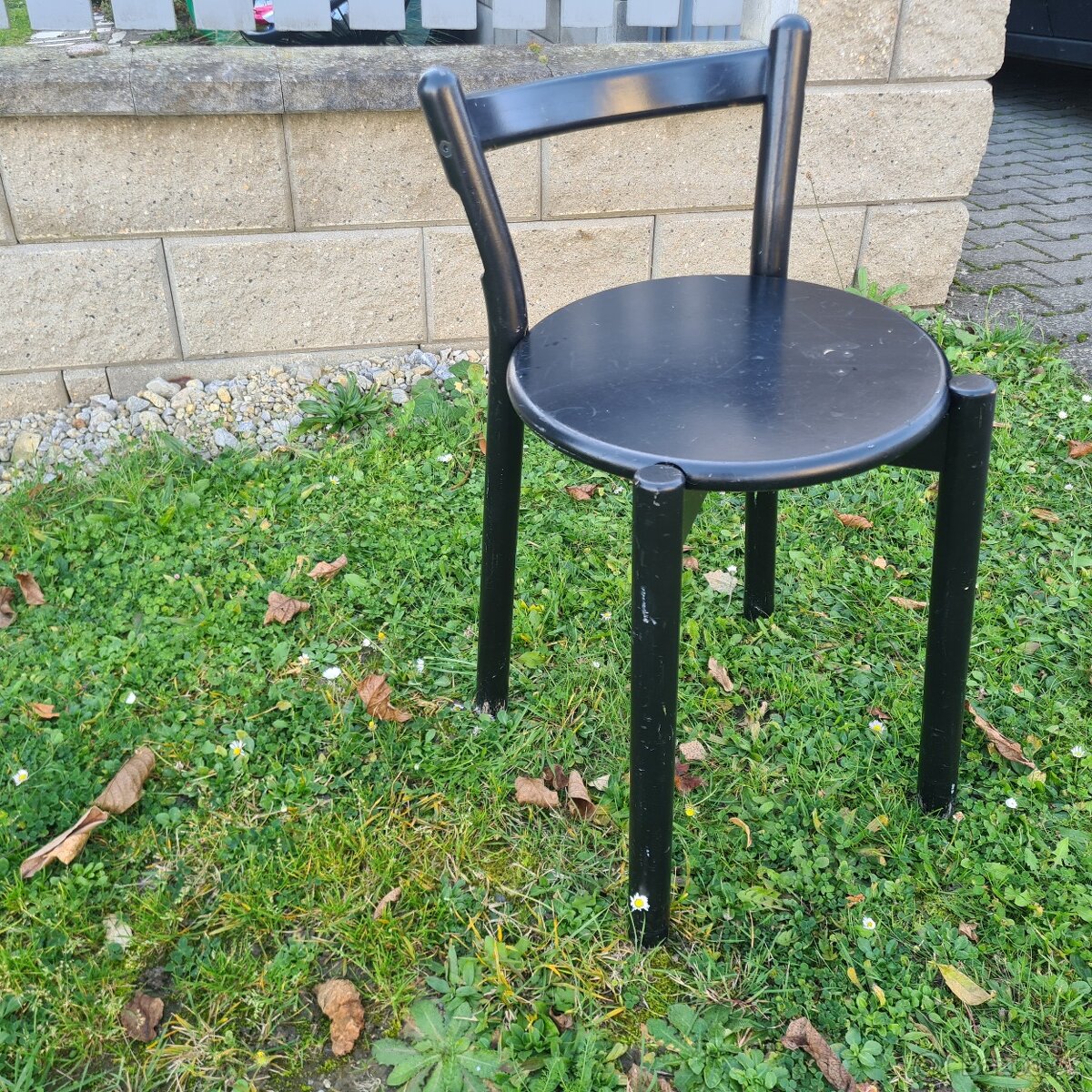 Ikea židle dřevěná černá,