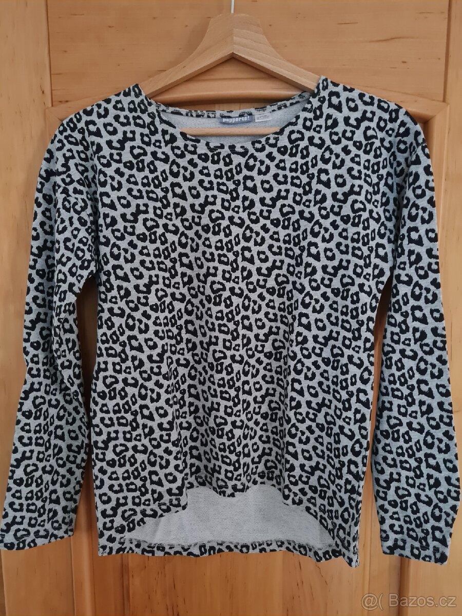 Dívčí leopardí mikina zn. Pepperts vel.146-152