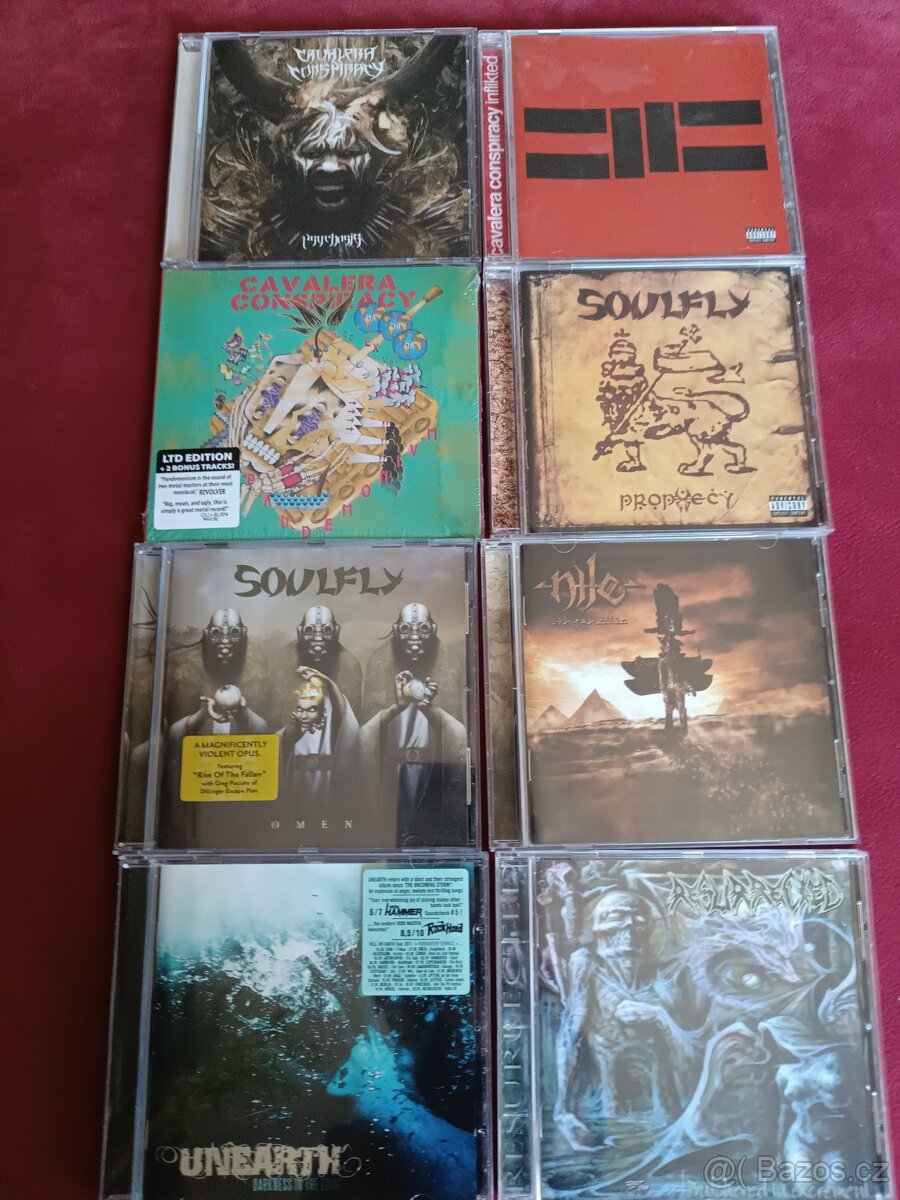 Prodám cd rock metal death