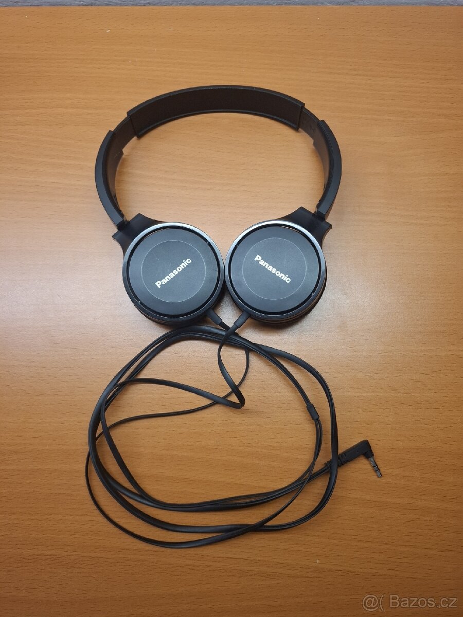 Panasonic RP-HF100 stylová kabelová sluchátka přes uši černá