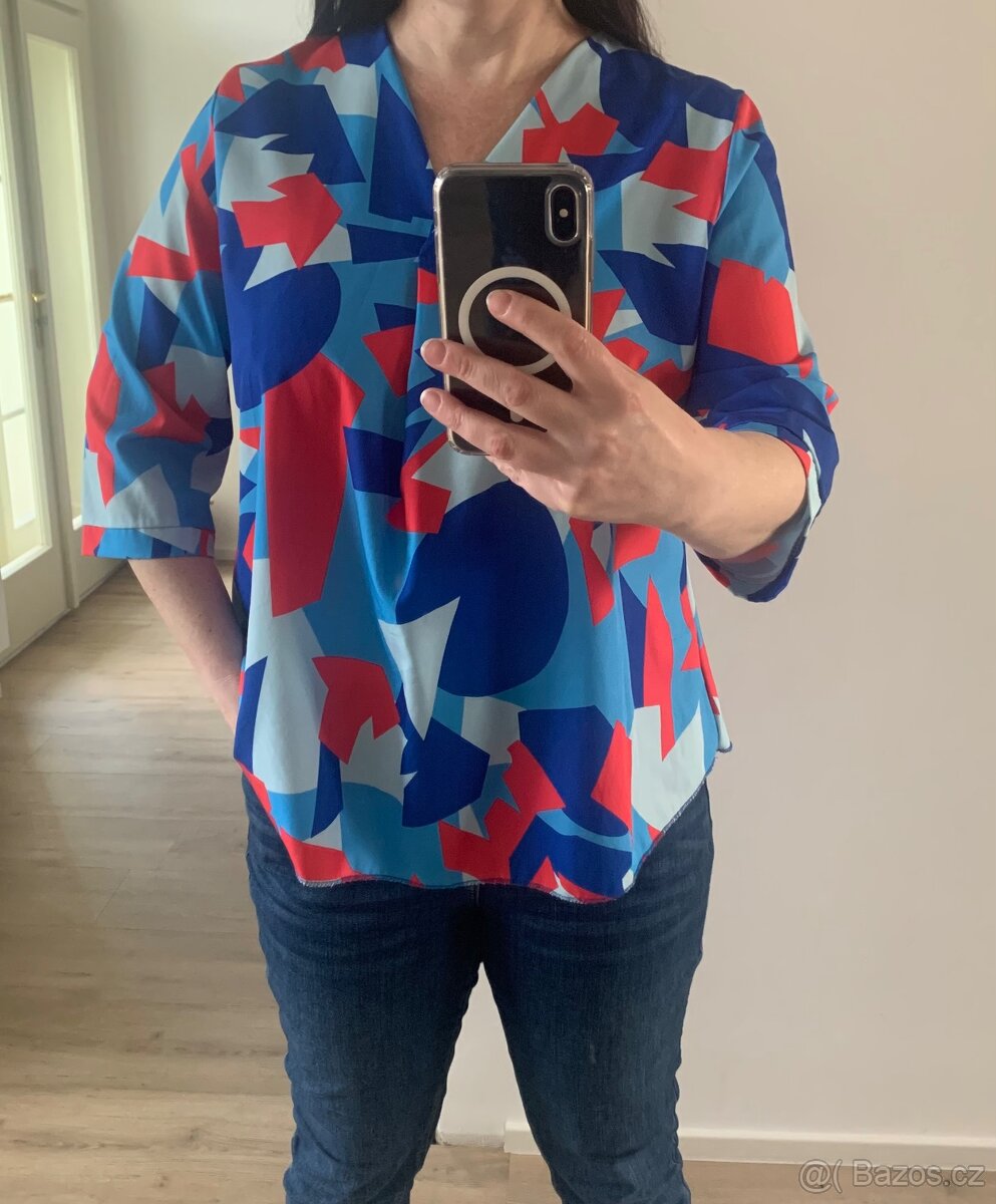 Halenka, blůza s 3/4 rukávy, vel. XL