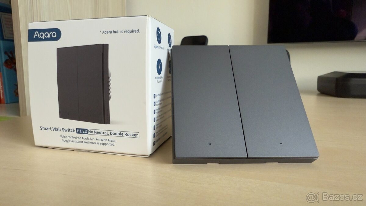 Aqara Smart Wall Switch H1 EU, 2 tlačítka, NO Neutral