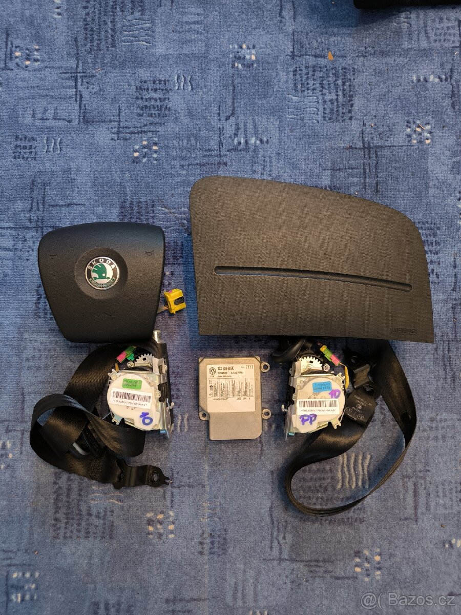 Sada airbag Škoda fabia 2 , 5J předfacelift, Roomster.