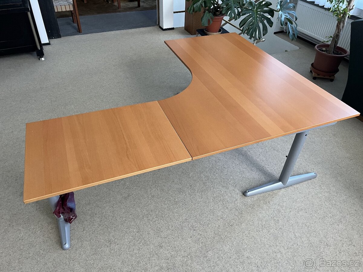 Rohový pracovní kancelářský stůl IKEA