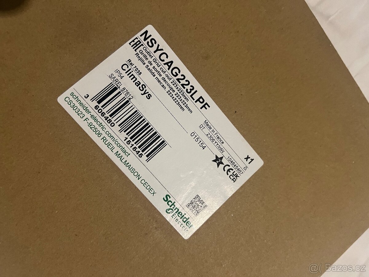 Schneider Electric ClimaSys větrací mřížka 223 x 223mm