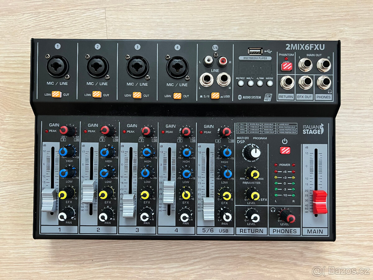 Italian Stage 2MIX6FXU Analogový mixpult