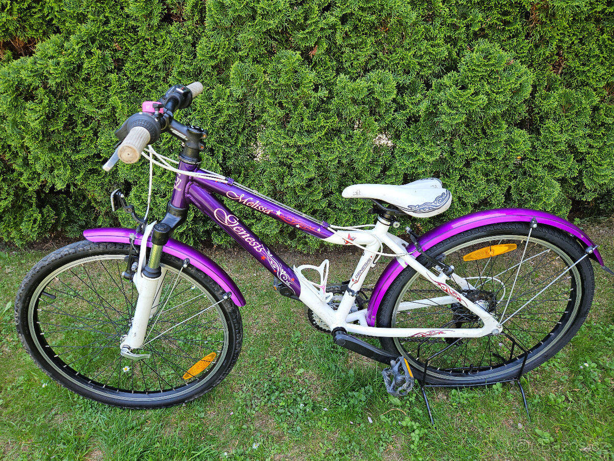 24" dívčí horské hliníkové kolo GENESIS, rám 14" od 125 cm