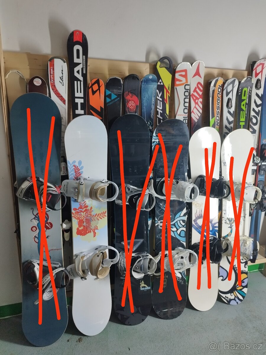 Doprodej poslednich Snowboardů velikosti od 120cm-163cm
