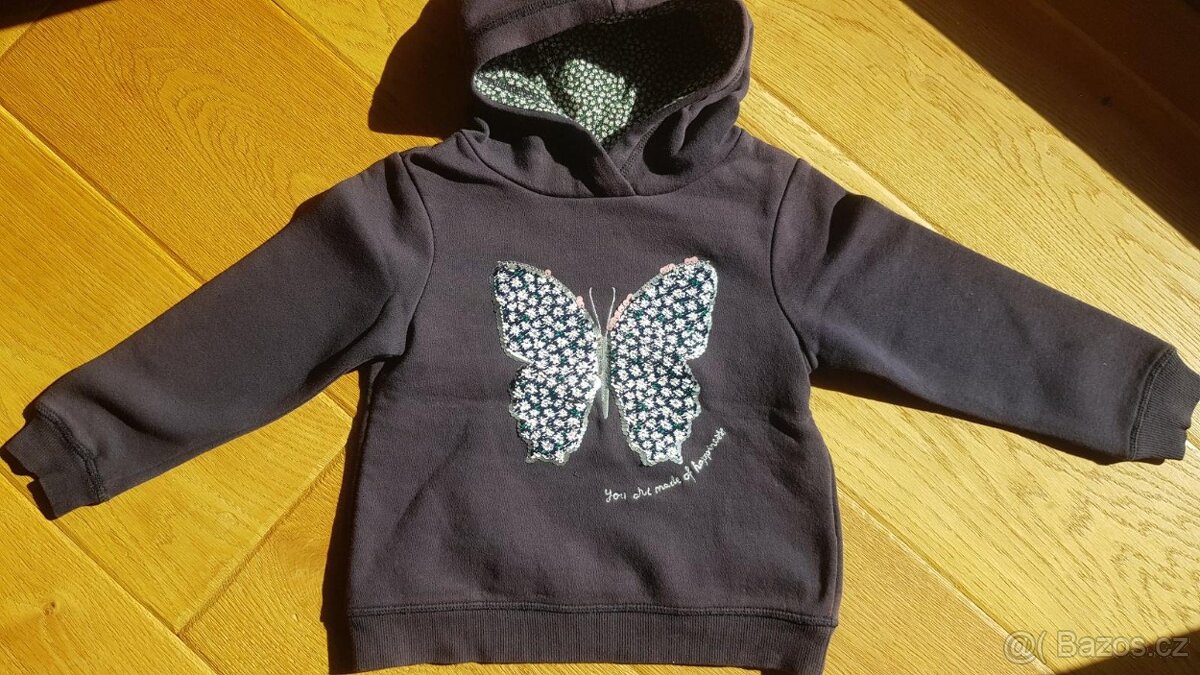 Mikina H&M 110-116 s preklapecim motylem