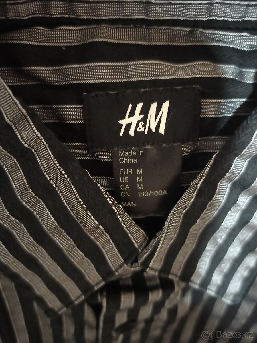 Pánské košile 2ks, H&M a F&F, vel. 38/M