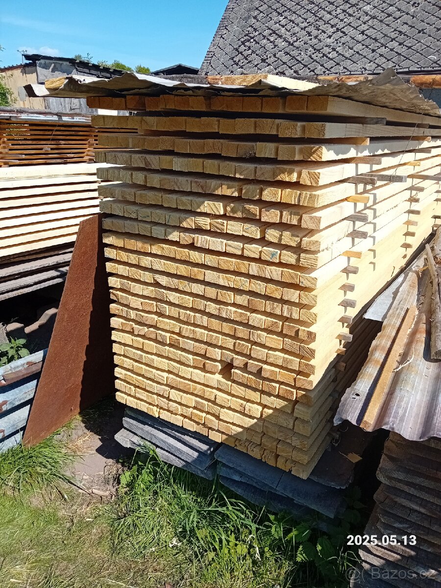 Prodám střešní latě 60x40 délka 4m