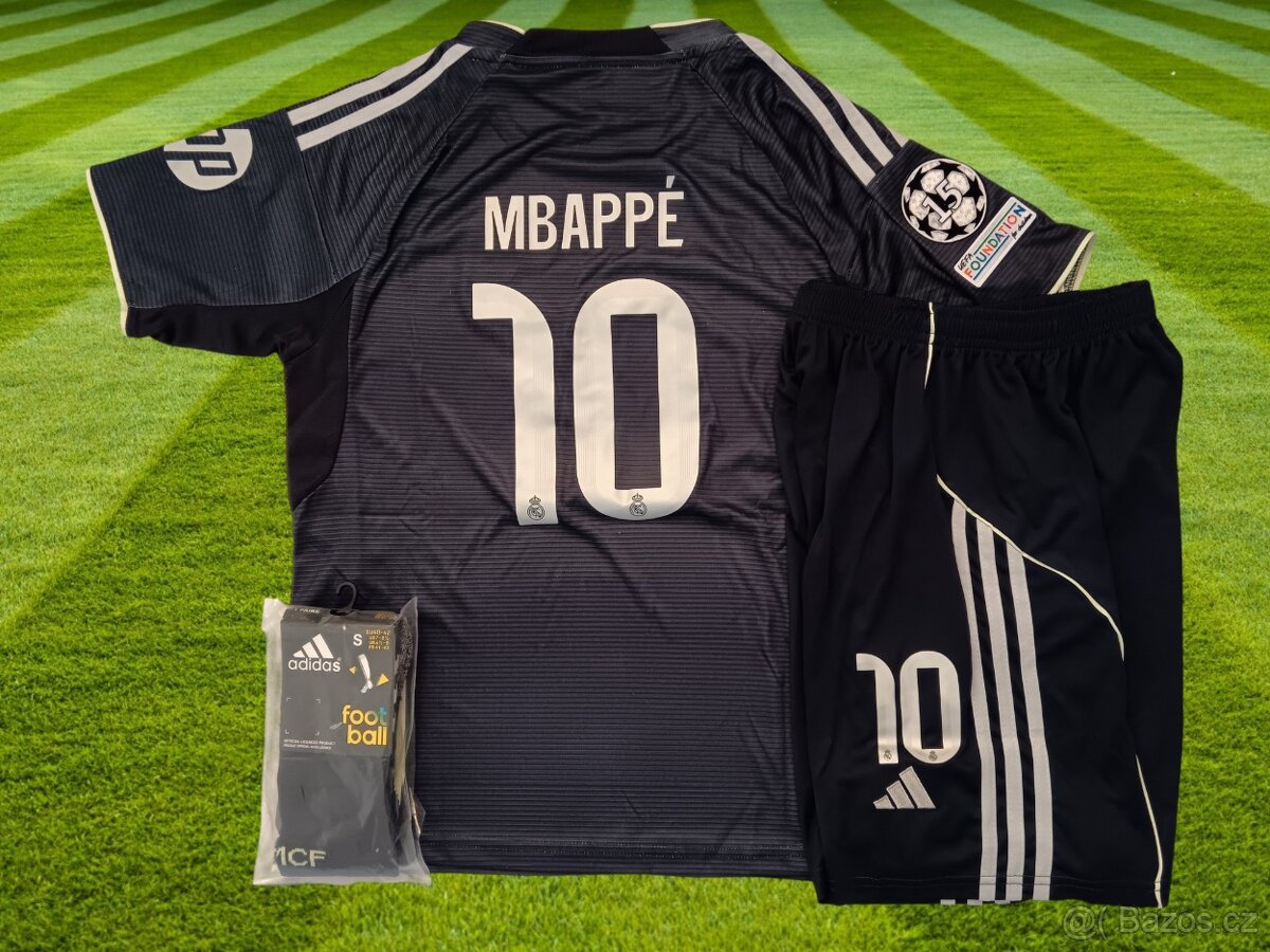 dětský dres Mbappé #10  venkovní černá edice Real Madrid CF