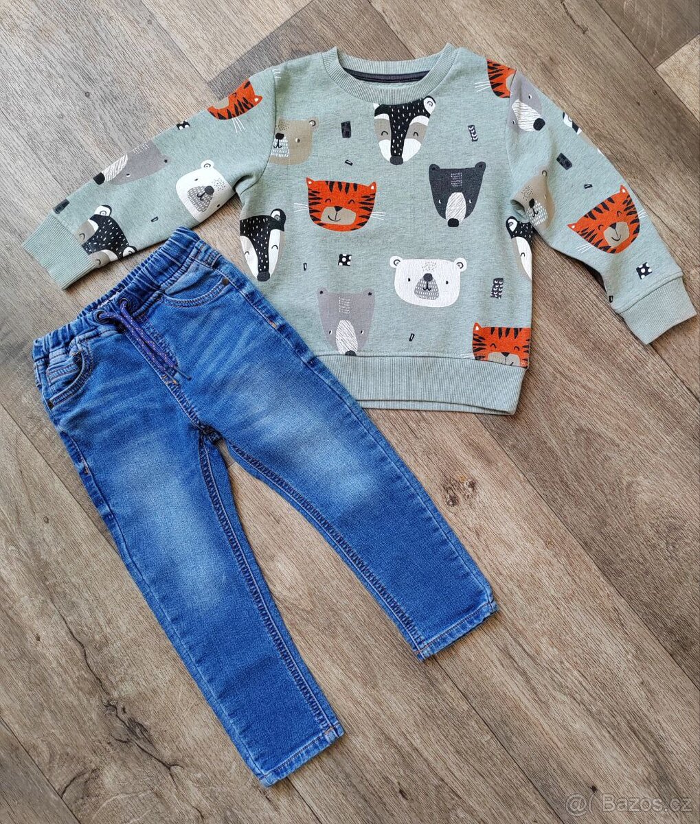 Mikina a džíny Next pro kluka TOP stav
