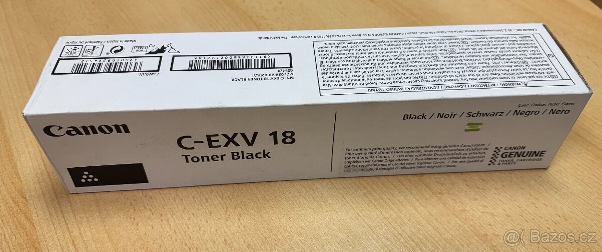 Originální toner Canon C-EXV 18 černý