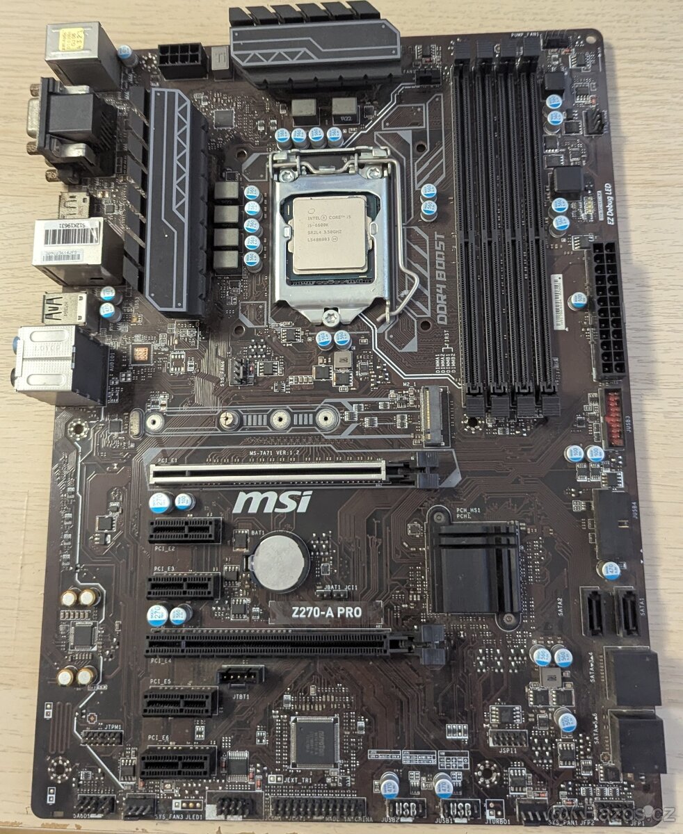 Set základní deska Z270-A PRO s CPU i5 6600K