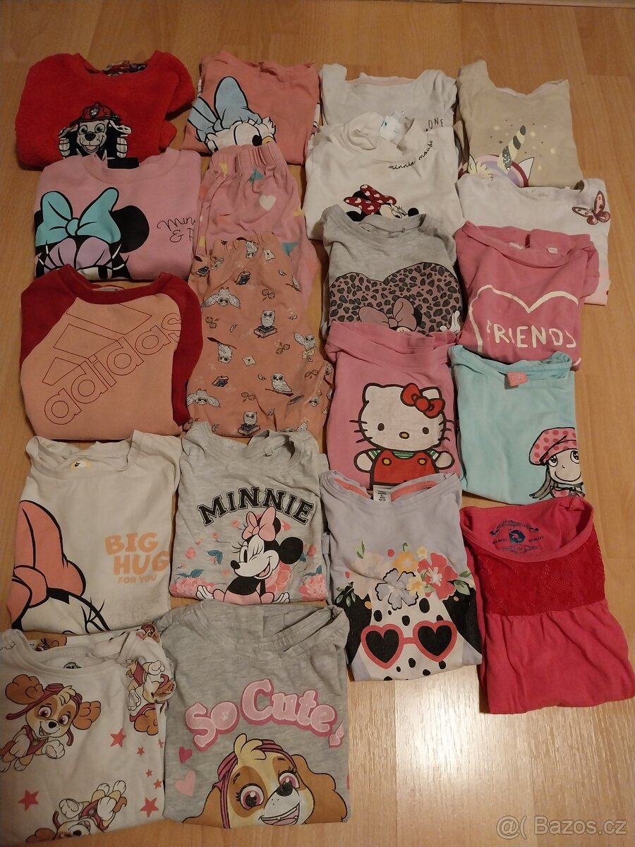 Oblečení na holku vel.104, 25 kusů