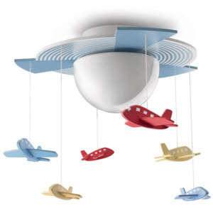Dětský lustr Philips 40153/55/P0 letadélka